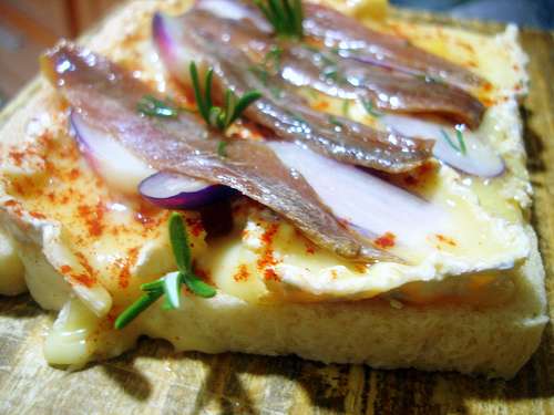 tosta-de-queso-brie-con-anchoas