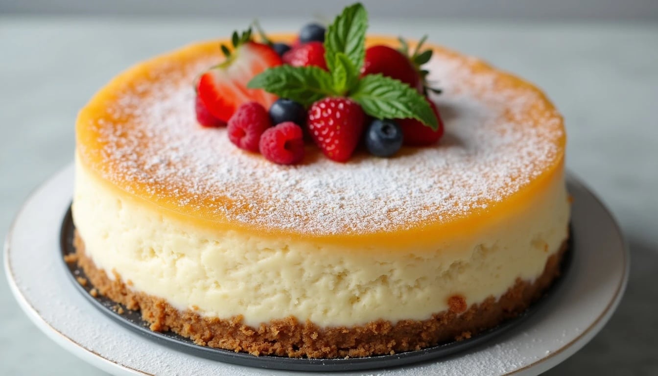 Tarta de queso clásica Un postre tradicional y delicioso Solo