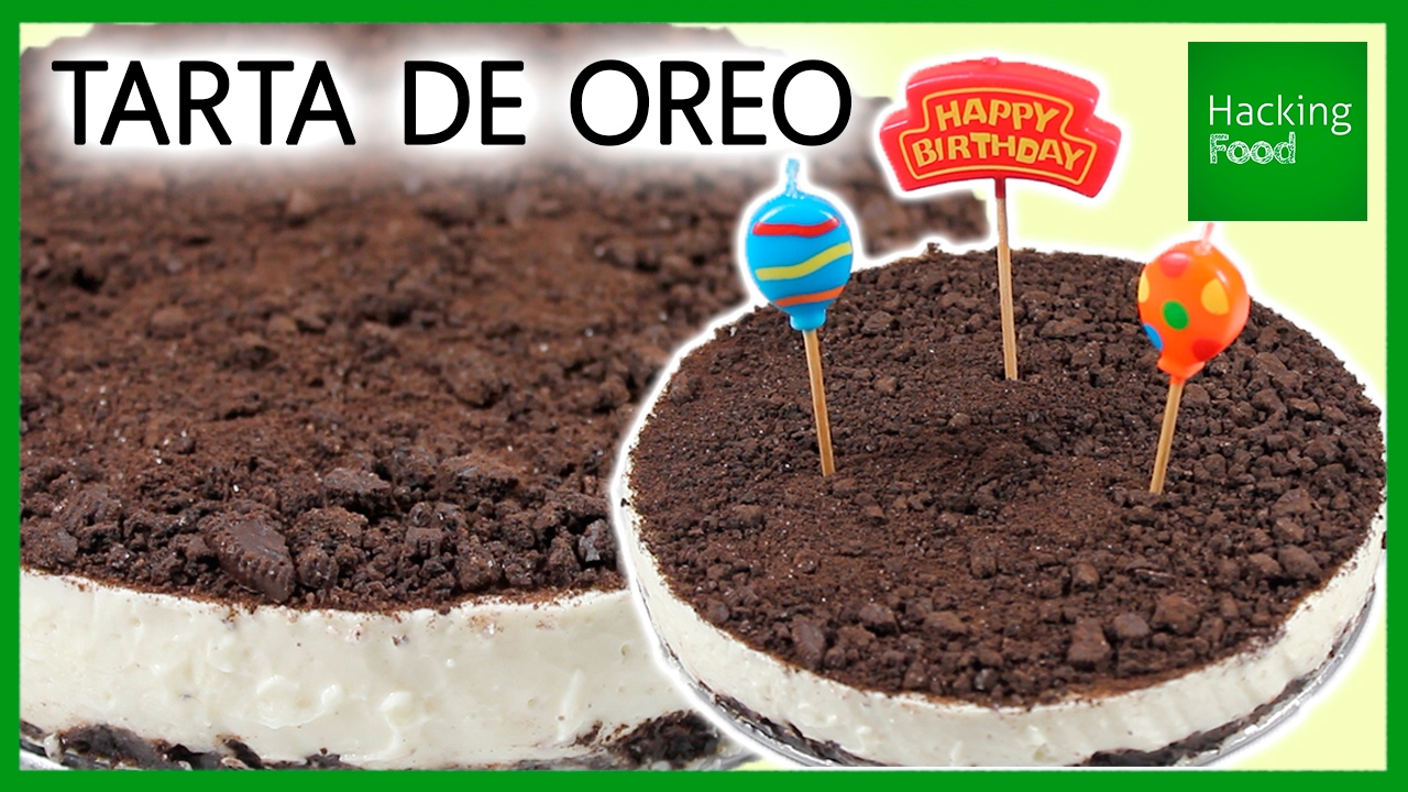 TARTA de OREO ¡¡SIN HORNO!! ? COOKIES and CREAM cake * Recetas fáciles en Hacking Food