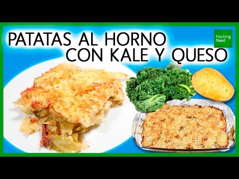 PATATAS AL HORNO con COL rizada y QUESO ? Recetas fáciles en Hacking Food