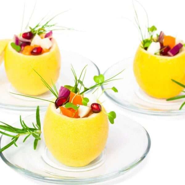 Receta de postre de limones rellenos
