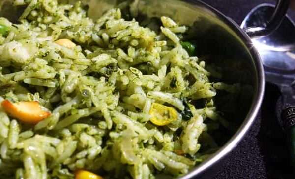Arroz con espinacas
