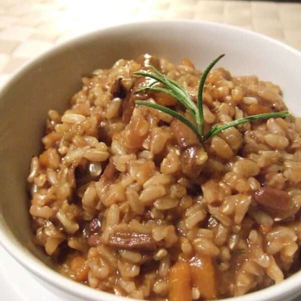 Receta de risotto de setas con foie