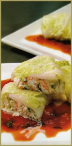 repollo relleno con salsa de tomate