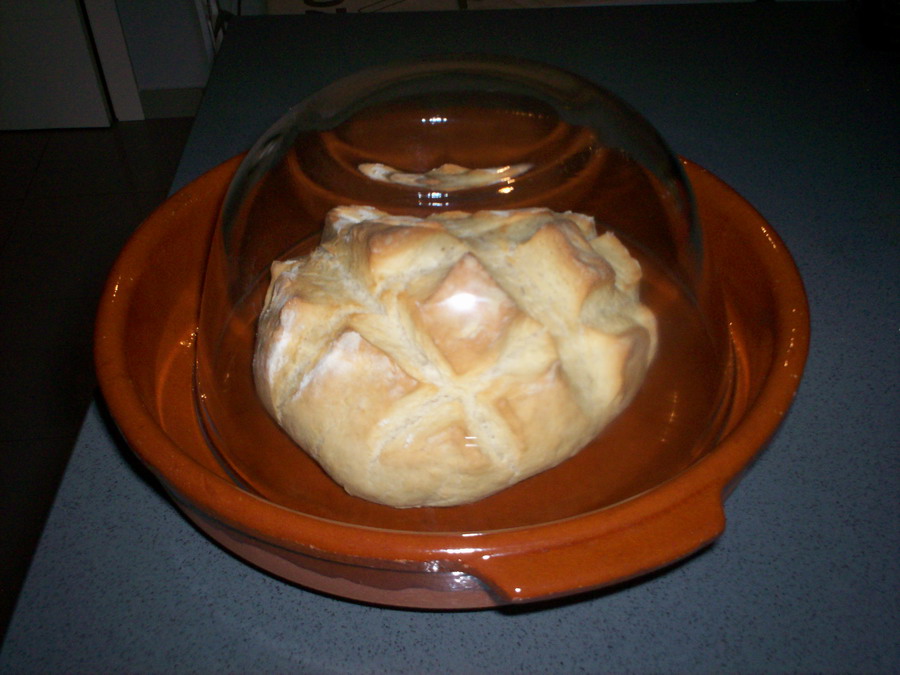 pan casero en el horno