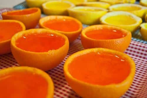 Naranja, en gelatina de naranja