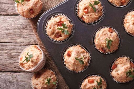 muffins de jamon y queso