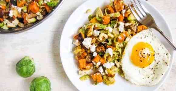 Brussels Sprout and Sweet Potato Hash 0