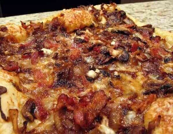 Receta de hojaldre de setas y cebolla caramelizada