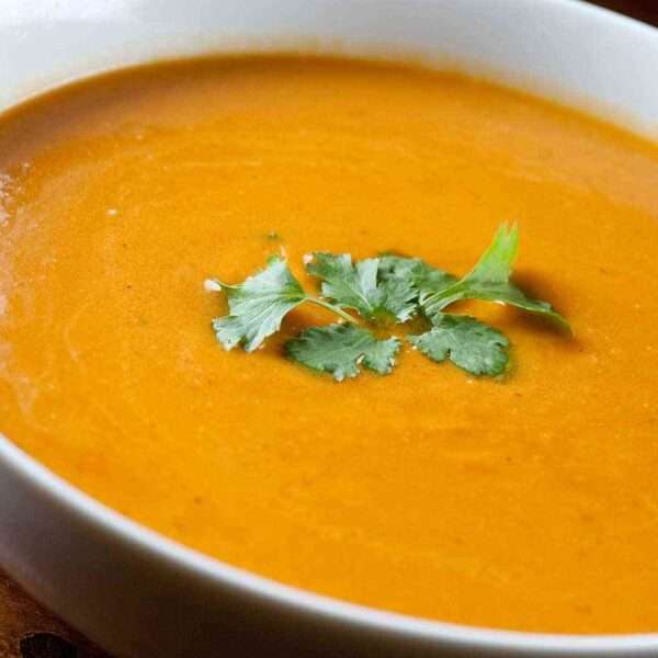 Receta de crema de calabaza y leche de coco