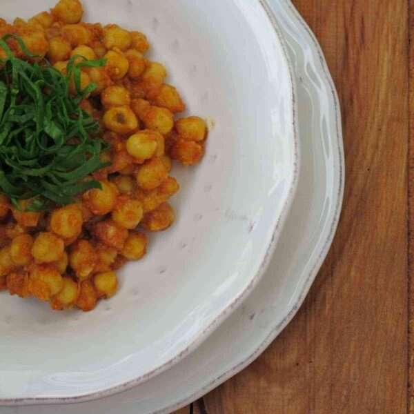 Receta de garbanzos con especias al horno