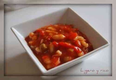 alubias con pimiento