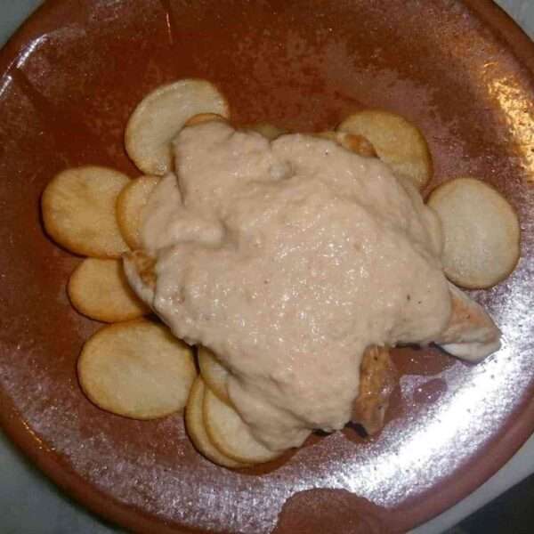 Receta de pechuga de pollo con salsa de almendras