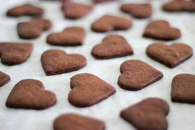 galletas con corazón de chocolate