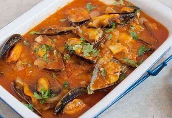 Mejillones con salsa picante