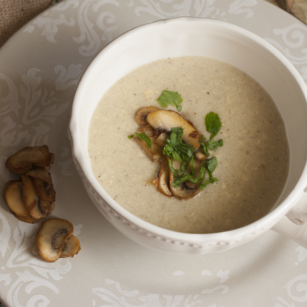 Receta de crema de champiñones