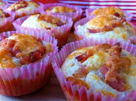 muffins bacon y queso