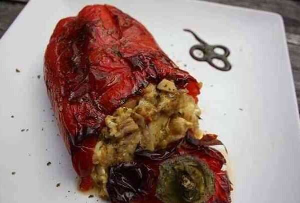Receta de pimientos rojos al horno rellenos de atún