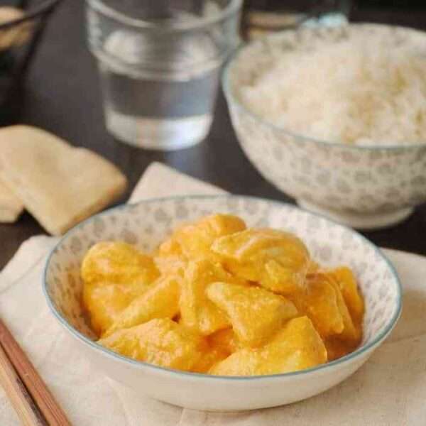 Receta de pollo y piña al curry