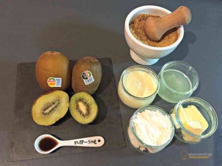 tarta de queso con kiwi ingredientes