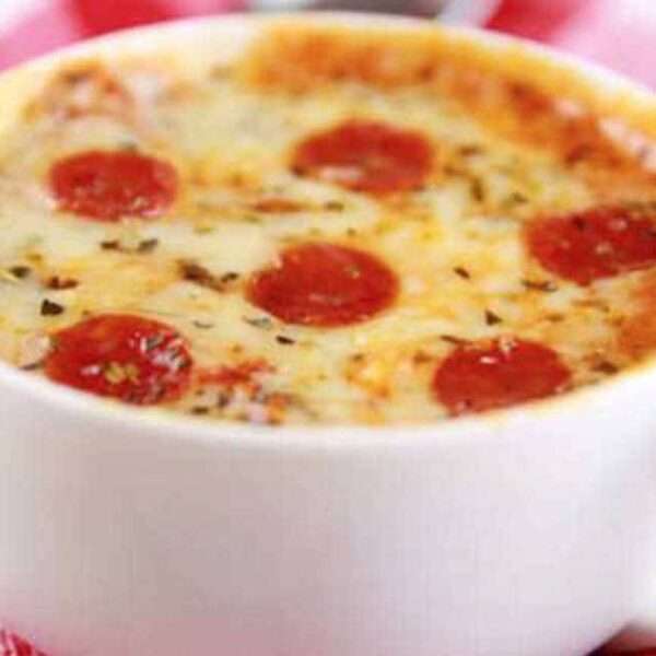 Pizza en una taza