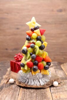 arbol de navidad de frutas