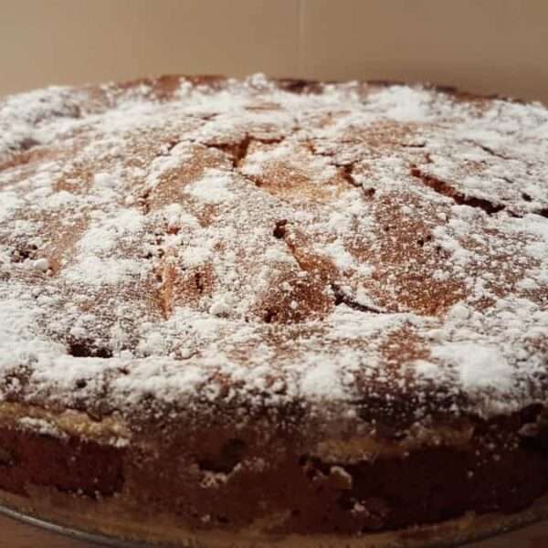 Receta de tarta Caprese preparada con Thermomix