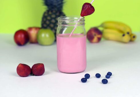 smoothie de fresa y platano