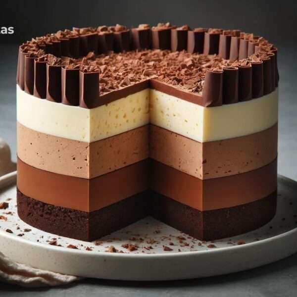 La mejor receta de Tarta de Tres Chocolates: Un clásico irresistible