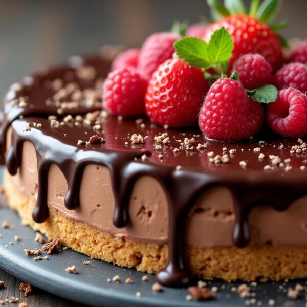 Deliciosa tarta de queso con chocolate: Un postre irresistible para los amantes del dulce