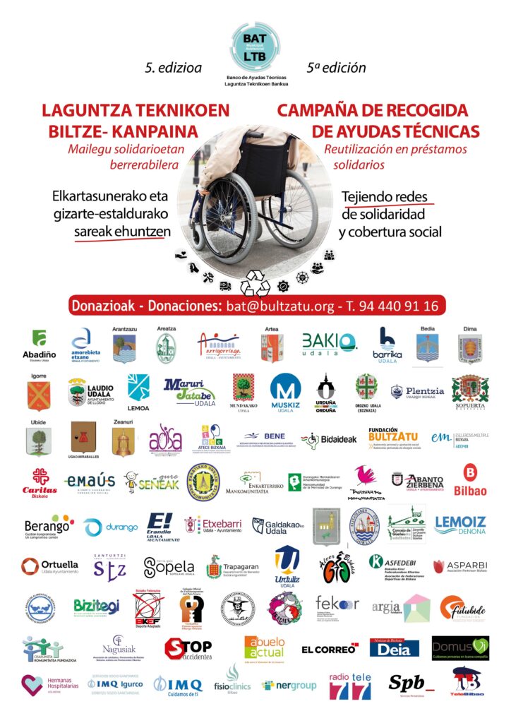 En marcha la V Campaña de Recogida de Ayudas Técnicas en Bizkaia