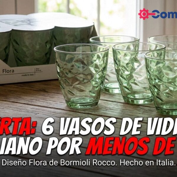 Seis vasos de vidrio verde por menos de 3 €: el básico elegante para el día a día