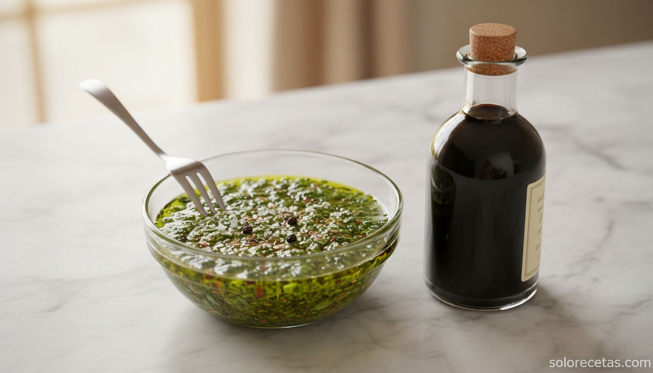 Vinagreta de aceite oregano y albahaca para la caprese