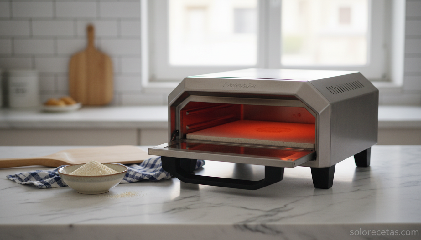 Mini-horno eléctrico de sobremesa para pizzas en encimera de cocina casera