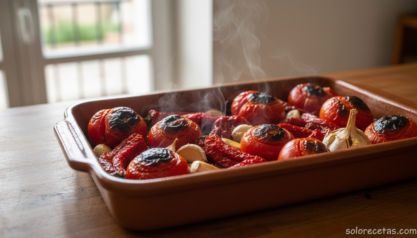 Espárragos a la brasa con salsa romesco: receta fácil al estilo catalán 1 Ñoras y tomates asados para la salsa romesco