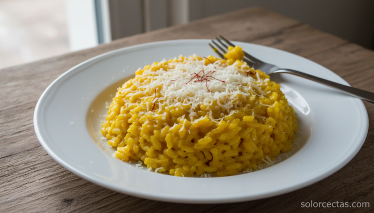 Home Elementor 7 Risotto a la milanesa dorado con azafrán y parmesano rallado