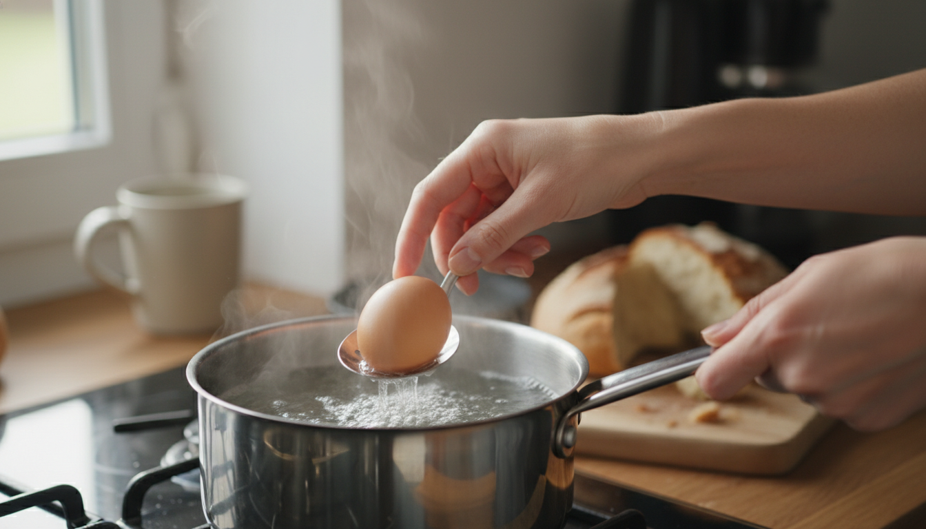 Cocer huevos pasados por agua 3 minutos