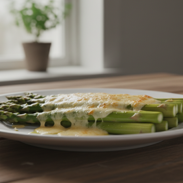 Espárragos a la parmesana gratinados al horno