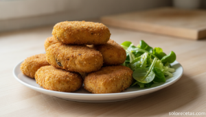 Croquetas de mejillones doradas y crujientes