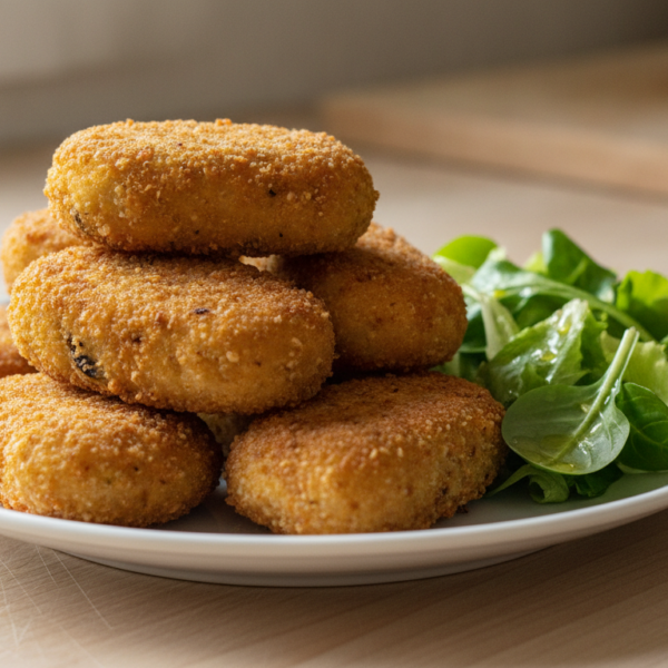 Croquetas de mejillones doradas y crujientes